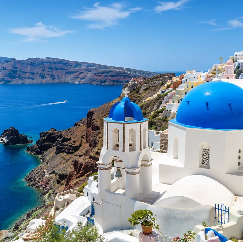 fly drive Santorini